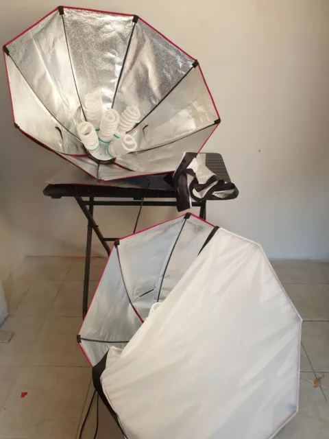 Luce continua Kit Fotoquantum Studiomax Daylight 2250 + Softbox  Ottagonale 90cm