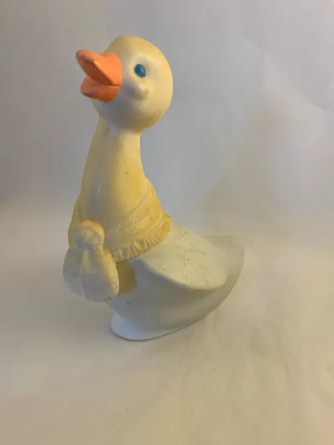 vtg Avon nursery rhyme cologne decanter Mrs Quackles duck with yellow scarf