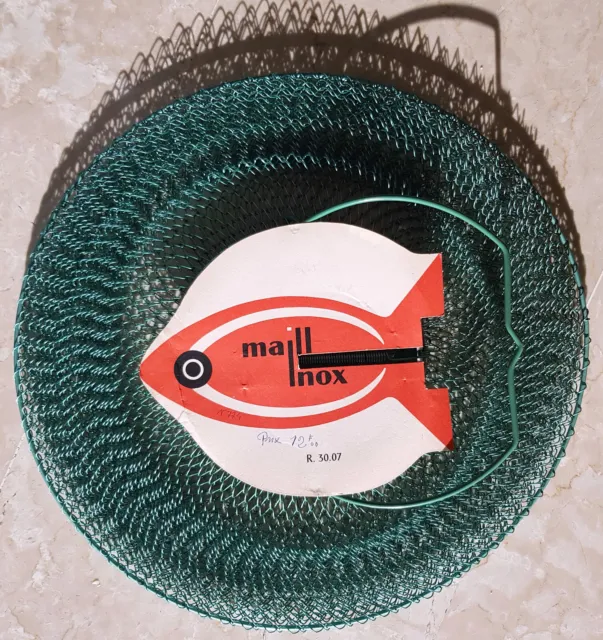 Ancienne nasse panier de pêche diam 30 cm Maillinox NEUVE + étiquette d'origine