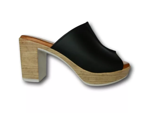 RAQUEL PEREZ Pez 02 Sabot Femme Sabots Avec Talon Medium Noir