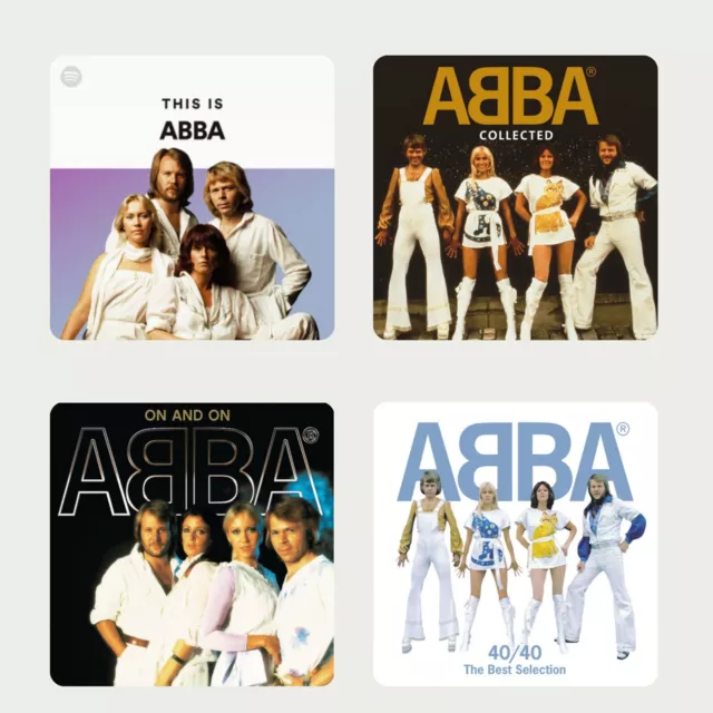 Abba 4 Coaster Set Plus 2 FREE! Pop Music Collectables Eurovision Waterloo