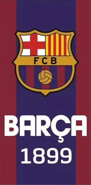 FCB Barcelona Football Club XL 150 x 75 100% Cotton towel Beach Holiday T1