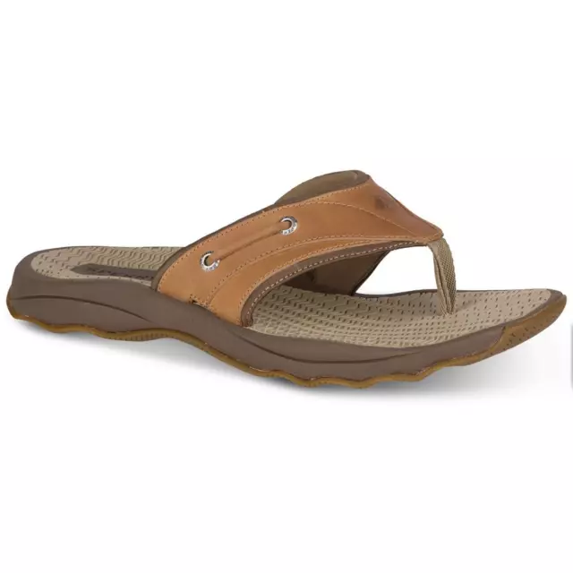 SPERRY MENS OUTER Banks Leather Flip-Flops Shoes BHFO 3438 $62.80 ...