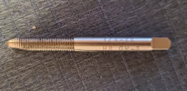 1/4-28 GH3 2Flute Spiral Point Plug  HW USA Unused Loose(No Box)