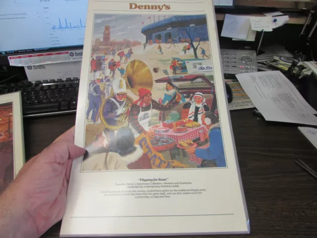 1982 Denny's - Flipping For State  - Full Menu - Huge Very Good