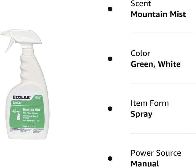 ECOLAB 12043 ZEPHAIR Mountain Mist Air Freshener, CommercialGrade Room