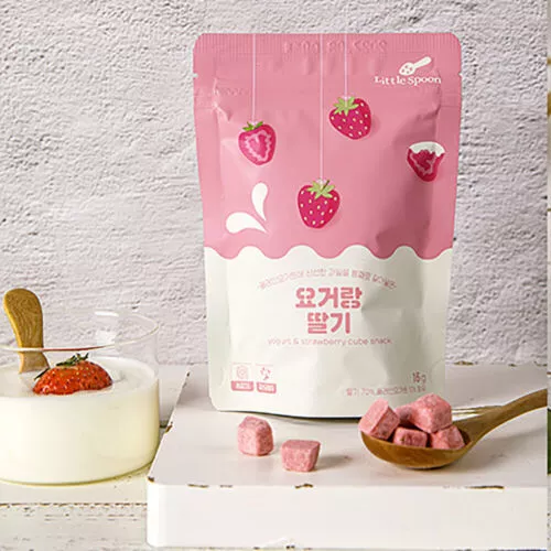 [LITTLE SPOON] Korean Organic Freeze-drying Yogurt Cube Strawberry Blueberry