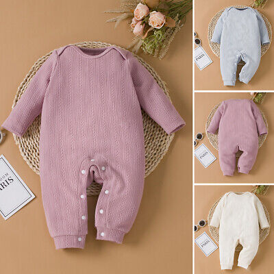 Infant Newborn Baby Jumpsuit Bodysuit Toddler Girls Boys Romper Pyjamas Outfits