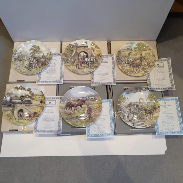 Wedgwood Country Connections Plates Set of 6 Boxed & Certificates