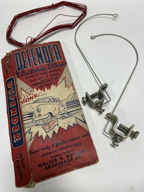 Vintage DEFENDER Alarm Old Accessory Display NOS Vintage DEFENDER Alarm Old Accessory Display NOS