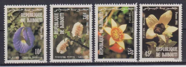 Dschibuti: Nr. 321-324 ** postfrisch / Blüten 1981