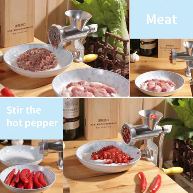 Manual Kitchen Meat Grinder Mincer Stuffer Table Sausage Filler Maker ——UK 3