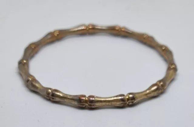 Vintage Gold Tone Bamboo Design Bangle