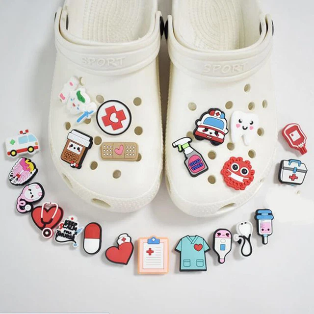 10 pz ciondoli per scarpe cartone animato scarpe mediche fibbia per scarpe adatte braccialetto coccodrillo UL