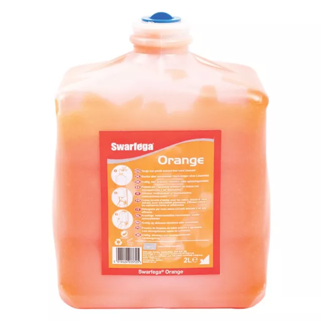 Swarfega Orange Heavy Duty Hand Cleaner Gel - Solvent-Free - 2 Litre Cartridge