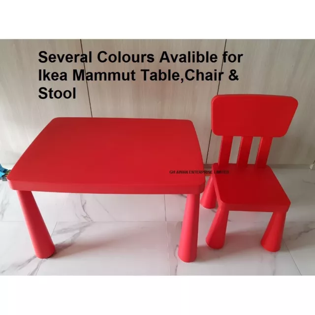 Brandneu IKEA MAMMUT Kinderstühle Tische, drinnen/Outdoor mehrfarbig 2