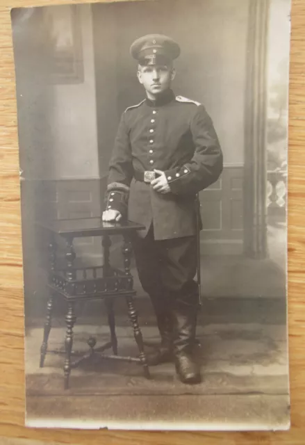 Altes Portrait Foto Soldat mit Ärmelband Gibraltar / 1. WK / Hildesheim