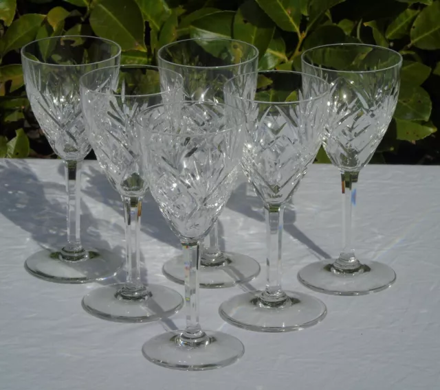 Saint Louis - Service de 6 verres à eau en cristal taillé modèle Chantilly