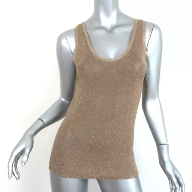 Saint Laurent Gold Lurex Tank Top Size Small