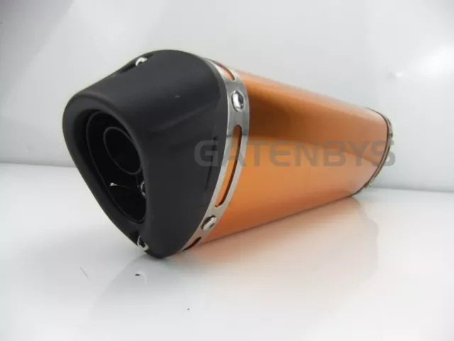 Universal Slip-On Exhaust Baffled Silencer Motorcycle Muffler Tailpipe End Can