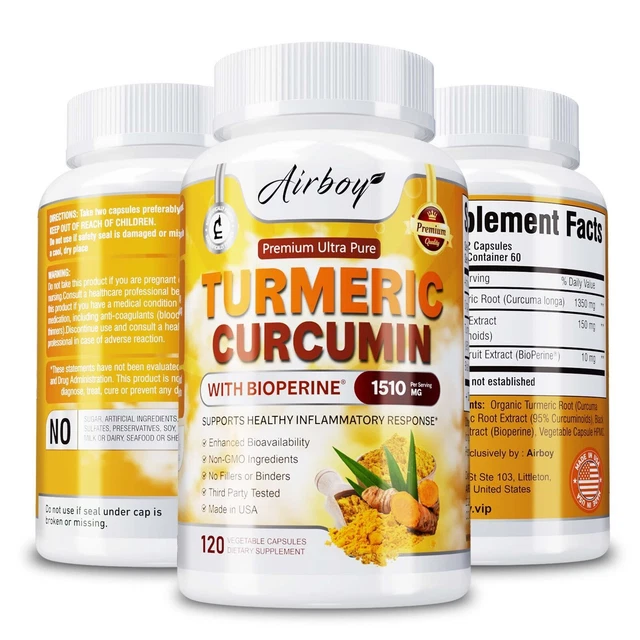 TURMERIC CURCUMIN CAPSULES 1510mg Heart Health, Immune Support