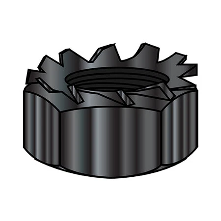 Zoro Select 11Nkbz 10-32 K Lock Hex Nut Blk Zinc & Bake
