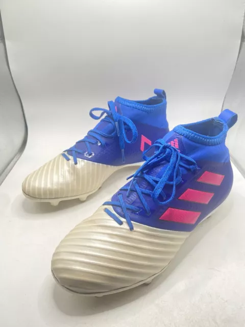 Adidas Ace 17.2 Primemesh FG Football Boots White Blue UK Size 6.5