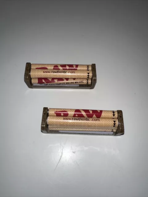 RAW Hemp Plastic Cigarette Rolling Machine 79MM Roller (2 Pack)