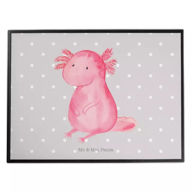 Schreibtischunterlage Axolotl - Geschenk Freundin Weisheit Molch Schreibwaren