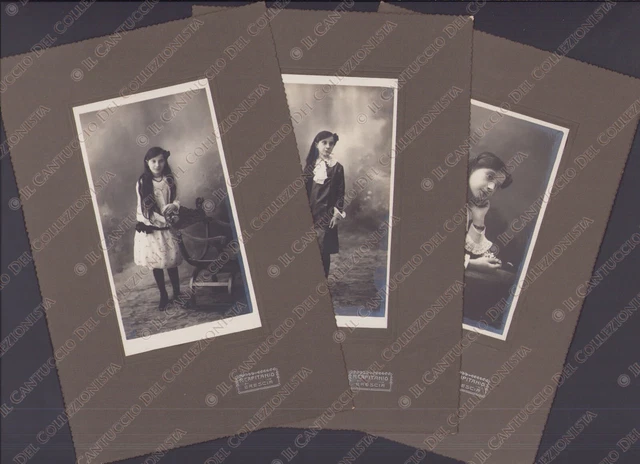 1900c Ritratti Ragazza fashion LOTTO 3 Fotografie Capitanio Brescia