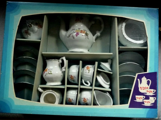 JOUET DINETTE SERVICE A Café En Porcelaine Années 30 Dans Son Coffret EUR 25,00 - FR