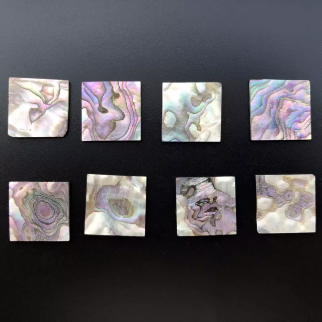 10x Abalone Shell Inlay Guitar Luthier Rectangle Square 1"x1"x5/64" (25x25x2mm)