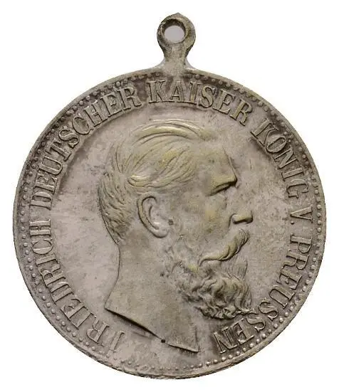 Linnartz BRANDENBURG-PREUSSEN versilberte Bronzemedaille 1888 Stempelglanz