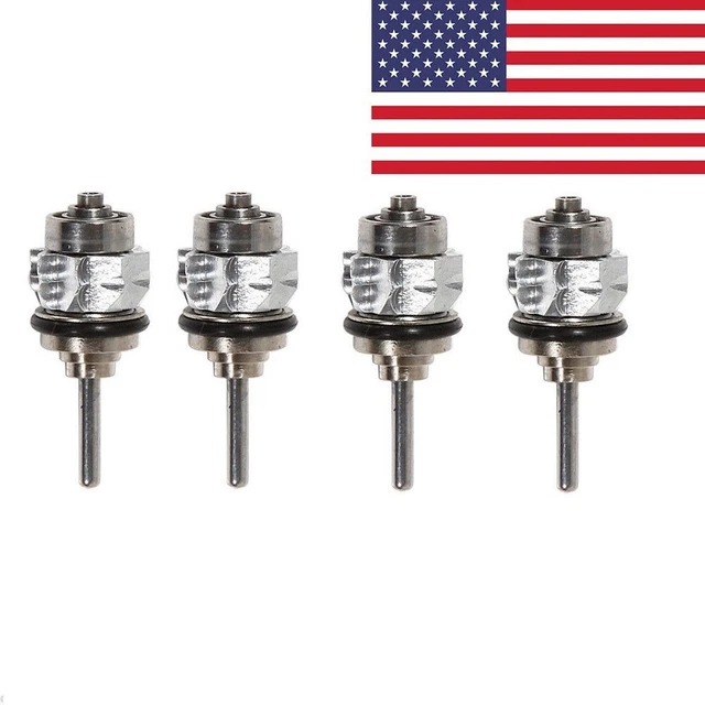 4x Dental Turbine Rotor Cartridge For High Speed standard head Handpiece 4/2H US