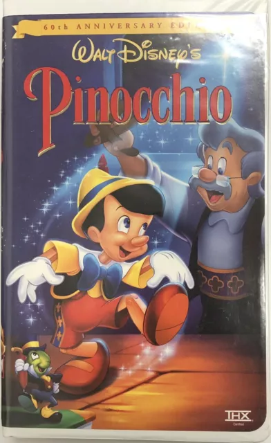 LIKE NEW!  Walt Disney's Pinocchio 60th Anniversary Edition VHS Cassette
