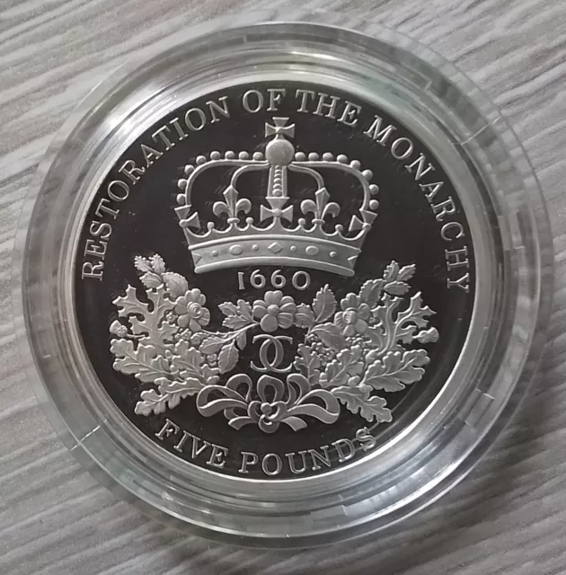 2010 Restoration of the Monarchy £5 Silver Proof Coin