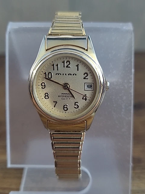 MILAN GOLD TONE Ladies Quartz Watch With Date Function  display picture 1