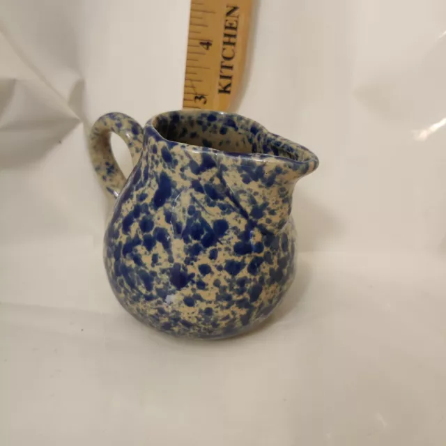 Country Life by Emporium Maine Blue Stoneware Creamer decor