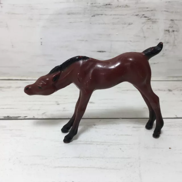 Hartland Plastics Small Toy Horse Foal Nursing 1950s Vintage Collectible