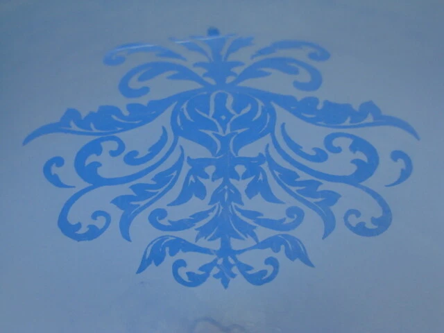 7" Venicia Satin Etched Ball Glass Lamp Light Shade Floral Scene 2 3/4" Fitter 10