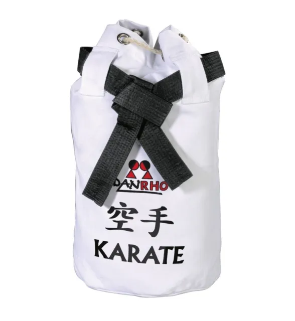 Duffle Bag Sacco Tela Bianco Karate Do Borsa Karate Shotokan Kobudo Funakoshi