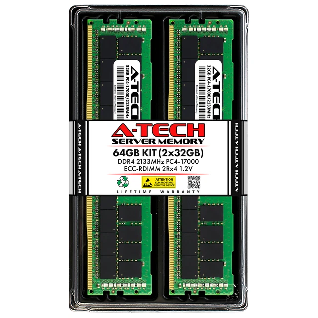 64GB] - LOT OF 2x 32GB DDR4 ECC 2133 SK Hynix LRDIMM Server RAM +