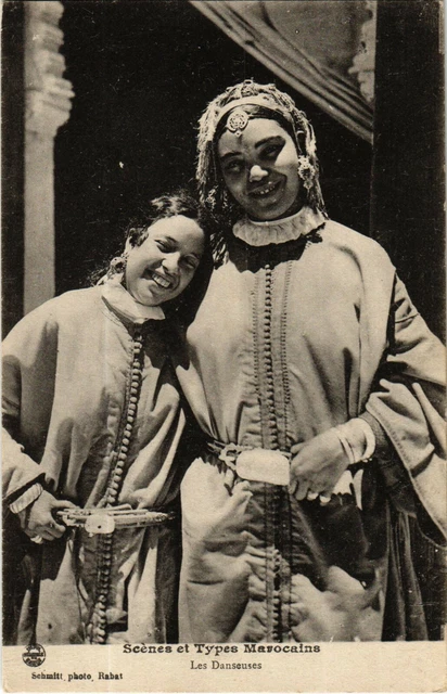 PC CPA MOROCCO, SCENES ET TYPES, LES DANSEUSES, VINTAGE POSTCARD (b15275)