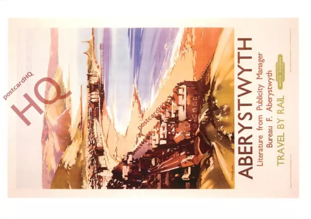 Picture Postcard> RAIL POSTER, ABERYSTWYTH (REPRO)