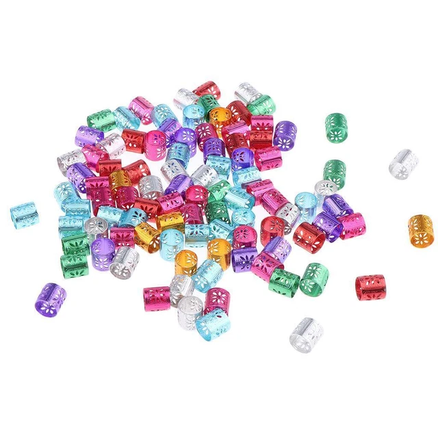 50pcs anneaux de perles de tresse de cheveux en métal réglables manchette outils de décoration de beauté de cheveux accessoires dorés | Faites Des Économies Sur