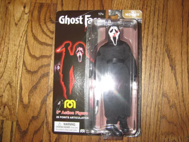 Scream Ghost Face Blood Splatter Action Figure Hot Topic Exclusive Mego Monsters