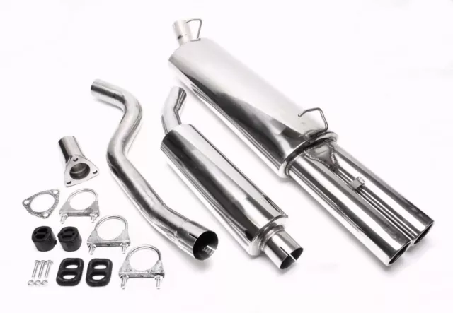 Impianto acciaio inox TA-Technix 2x76mm rotondo bordato Opel Vectra A-CC
