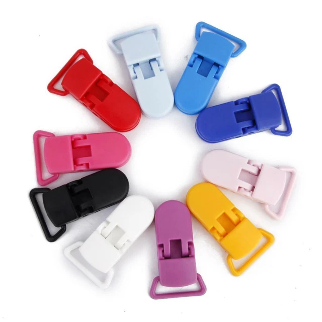 Attache-sucette En Résine Badge Craft Clips Factices 39x16mm 10pcs Couleur Mixte