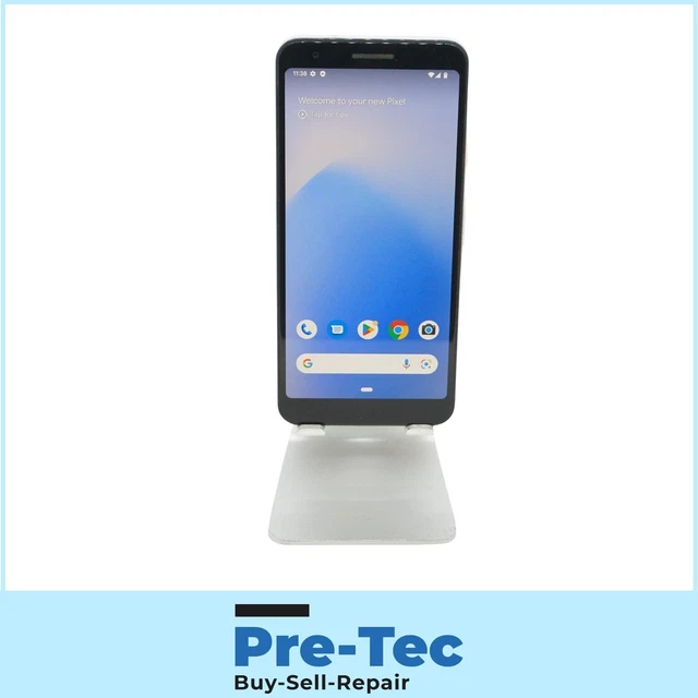 Google Pixel 3a - 64 GB - bianco chiaro (sbloccato) - sottile crepa/bruciatura dello schermo
