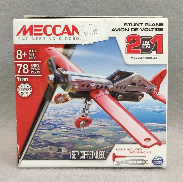 MECCANO 17201 AEREO 78 Pezzi 2 In 1 Stunt Plane Avion De Voltige